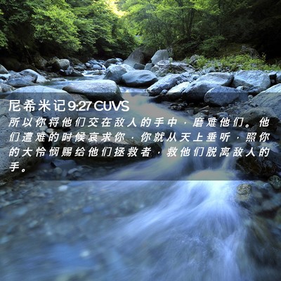 Picture 02 - 尼 希 米 记 9:27 CUVS - 所 以 你 将 他 们 交 在 敌 人 的 手 - Bible Verse Picture