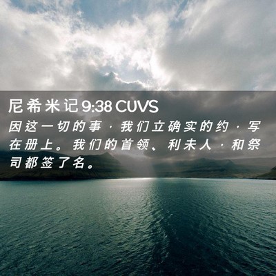 Picture 02 - 尼 希 米 记 9:38 CUVS - 因 这 一 切 的 事 ， 我 们 立 确 实 - Bible Verse Picture