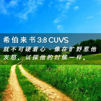 Picture 02 - 希 伯 来 书 3:8 CUVS - 就 不 可 硬 着 心 ， 像 在 旷 野 惹 - Bible Verse Picture