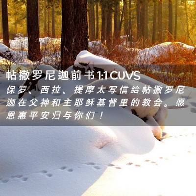 Picture 02 - 帖 撒 罗 尼 迦 前 书 1:1 CUVS - 保 罗 、 西 拉 、 提 摩 太 写 信 给 - Bible Verse Picture