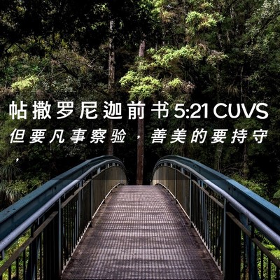 Picture 02 - 帖 撒 罗 尼 迦 前 书 5:21 CUVS - 但 要 凡 事 察 验 ， 善 美 的 要 持 - Bible Verse Picture