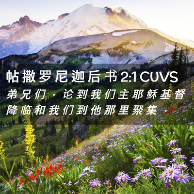 Picture 02 - 帖 撒 罗 尼 迦 后 书 2:1 CUVS - 弟 兄 们 ， 论 到 我 们 主 耶 稣 基 - Bible Verse Picture
