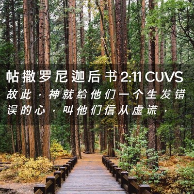 Picture 02 - 帖 撒 罗 尼 迦 后 书 2:11 CUVS - 故 此 ， 神 就 给 他 们 一 个 生 发 - Bible Verse Picture