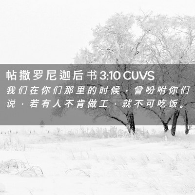 Picture 02 - 帖 撒 罗 尼 迦 后 书 3:10 CUVS - 我 们 在 你 们 那 里 的 时 候 ， 曾 - Bible Verse Picture