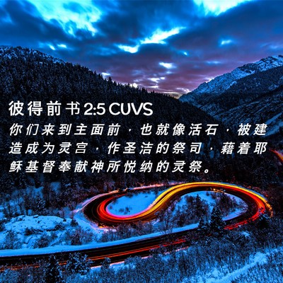 Picture 02 - 彼 得 前 书 2:5 CUVS - 你 们 来 到 主 面 前 ， 也 就 像 活 - Bible Verse Picture