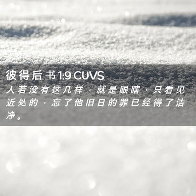 Picture 02 - 彼 得 后 书 1:9 CUVS - 人 若 没 有 这 几 样 ， 就 是 眼 瞎 - Bible Verse Picture