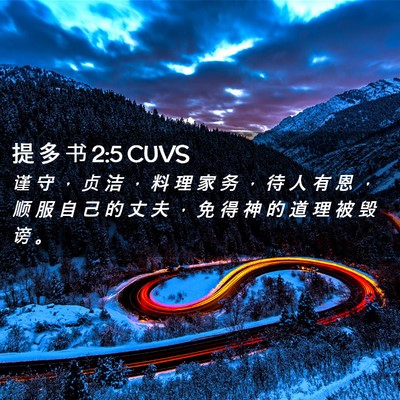 Picture 02 - 提 多 书 2:5 CUVS - 谨 守 ， 贞 洁 ， 料 理 家 务 ， 待 - Bible Verse Picture