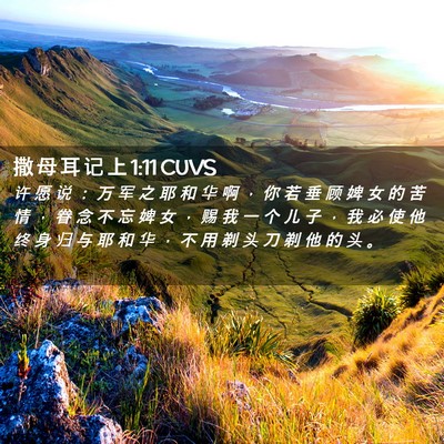 Picture 02 - 撒 母 耳 记 上 1:11 CUVS - 许 愿 说 ： 万 军 之 耶 和 华 啊 ， - Bible Verse Picture
