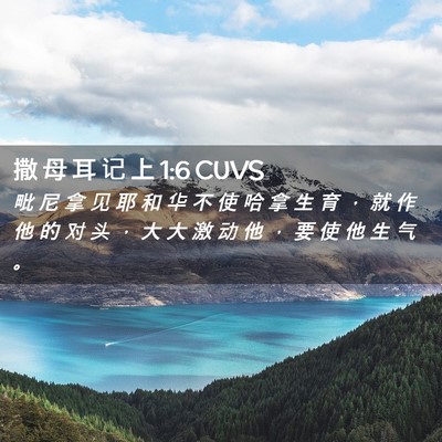 Picture 02 - 撒 母 耳 记 上 1:6 CUVS - 毗 尼 拿 见 耶 和 华 不 使 哈 拿 生 - Bible Verse Picture
