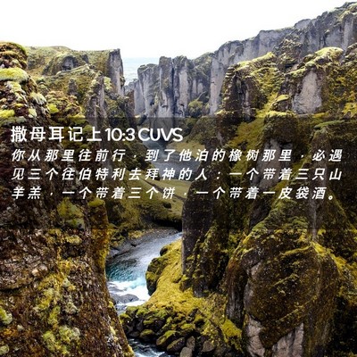 Picture 02 - 撒 母 耳 记 上 10:3 CUVS - 你 从 那 里 往 前 行 ， 到 了 他 泊 - Bible Verse Picture