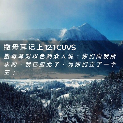 Picture 02 - 撒 母 耳 记 上 12:1 CUVS - 撒 母 耳 对 以 色 列 众 人 说 ： 你 - Bible Verse Picture
