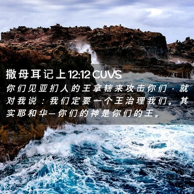 Picture 02 - 撒 母 耳 记 上 12:12 CUVS - 你 们 见 亚 扪 人 的 王 拿 辖 来 攻 - Bible Verse Picture