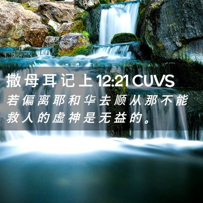 Picture 02 - 撒 母 耳 记 上 12:21 CUVS - 若 偏 离 耶 和 华 去 顺 从 那 不 能 - Bible Verse Picture