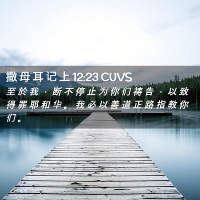 Picture 02 - 撒 母 耳 记 上 12:23 CUVS - 至 於 我 ， 断 不 停 止 为 你 们 祷 - Bible Verse Picture