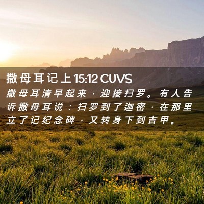 Picture 02 - 撒 母 耳 记 上 15:12 CUVS - 撒 母 耳 清 早 起 来 ， 迎 接 扫 罗 - Bible Verse Picture