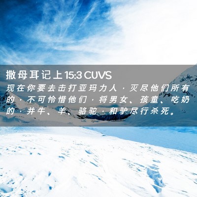 Picture 02 - 撒 母 耳 记 上 15:3 CUVS - 现 在 你 要 去 击 打 亚 玛 力 人 ， - Bible Verse Picture