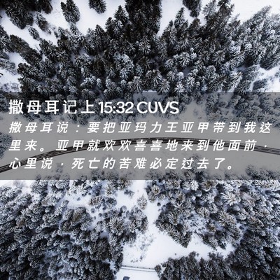 Picture 02 - 撒 母 耳 记 上 15:32 CUVS - 撒 母 耳 说 ： 要 把 亚 玛 力 王 亚 - Bible Verse Picture