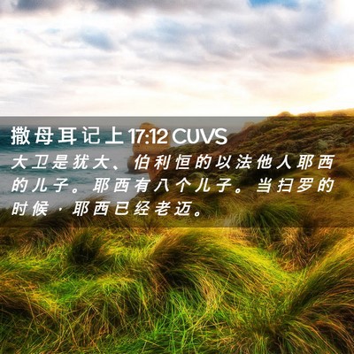 Picture 02 - 撒 母 耳 记 上 17:12 CUVS - 大 卫 是 犹 大 、 伯 利 恒 的 以 法 - Bible Verse Picture
