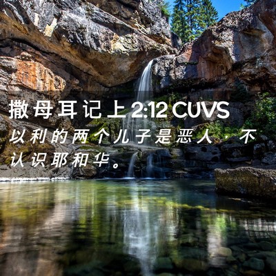 Picture 02 - 撒 母 耳 记 上 2:12 CUVS - 以 利 的 两 个 儿 子 是 恶 人 ， 不 - Bible Verse Picture