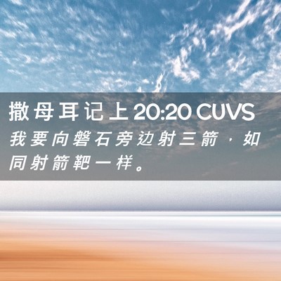 Picture 02 - 撒 母 耳 记 上 20:20 CUVS - 我 要 向 磐 石 旁 边 射 三 箭 ， 如 - Bible Verse Picture
