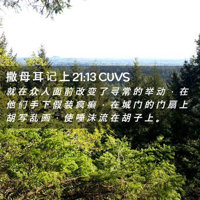 Picture 02 - 撒 母 耳 记 上 21:13 CUVS - 就 在 众 人 面 前 改 变 了 寻 常 的 - Bible Verse Picture