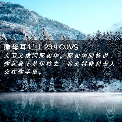 Picture 02 - 撒 母 耳 记 上 23:4 CUVS - 大 卫 又 求 问 耶 和 华 。 耶 和 华 - Bible Verse Picture