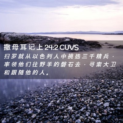 Picture 02 - 撒 母 耳 记 上 24:2 CUVS - 扫 罗 就 从 以 色 列 人 中 挑 选 三 - Bible Verse Picture
