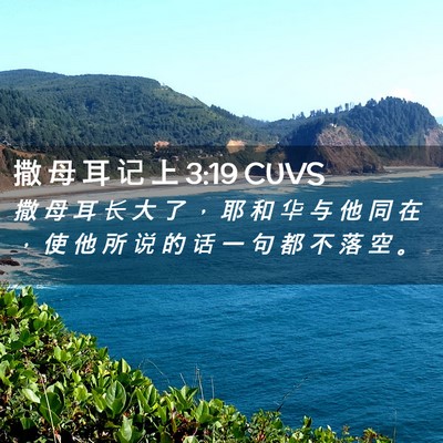 Picture 02 - 撒 母 耳 记 上 3:19 CUVS - 撒 母 耳 长 大 了 ， 耶 和 华 与 他 - Bible Verse Picture