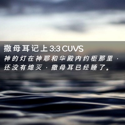 Picture 02 - 撒 母 耳 记 上 3:3 CUVS - 神 的 灯 在 神 耶 和 华 殿 内 约 柜 - Bible Verse Picture