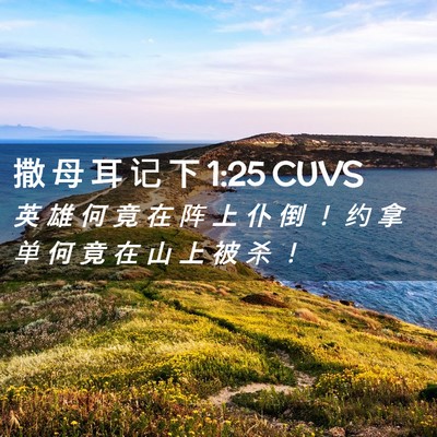 Picture 02 - 撒 母 耳 记 下 1:25 CUVS - 英 雄 何 竟 在 阵 上 仆 倒 ！ 约 拿 - Bible Verse Picture