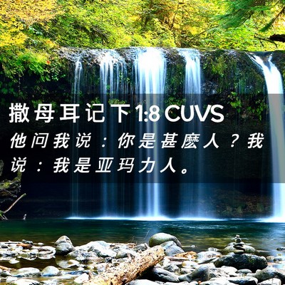Picture 02 - 撒 母 耳 记 下 1:8 CUVS - 他 问 我 说 ： 你 是 甚 麽 人 ？ 我 - Bible Verse Picture