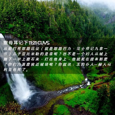 Picture 02 - 撒 母 耳 记 下 11:21 CUVS - 从 前 打 死 耶 路 比 设 （ 就 是 耶 - Bible Verse Picture