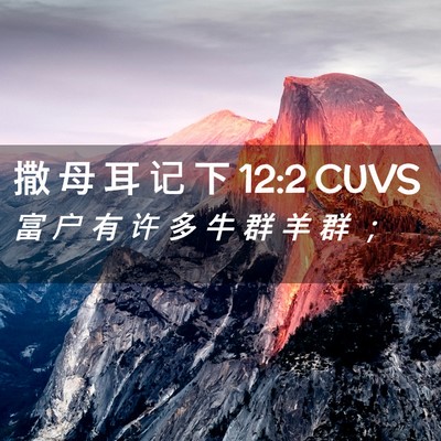 Picture 02 - 撒 母 耳 记 下 12:2 CUVS - 富 户 有 许 多 牛 群 羊 群 - Bible Verse Picture
