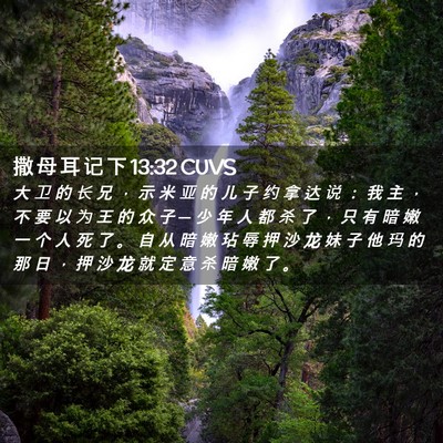 Picture 02 - 撒 母 耳 记 下 13:32 CUVS - 大 卫 的 长 兄 ， 示 米 亚 的 儿 子 - Bible Verse Picture