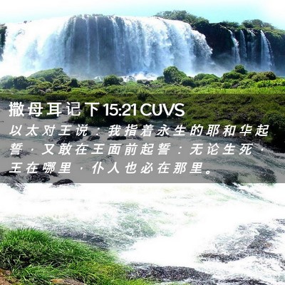 Picture 02 - 撒 母 耳 记 下 15:21 CUVS - 以 太 对 王 说 ： 我 指 着 永 生 的 - Bible Verse Picture