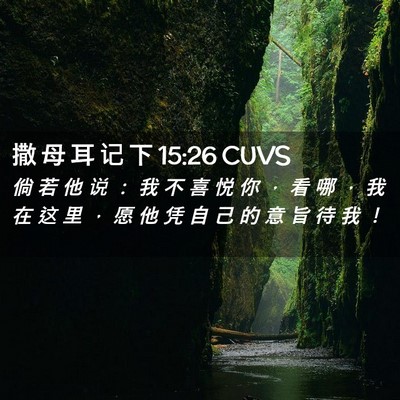 Picture 02 - 撒 母 耳 记 下 15:26 CUVS - 倘 若 他 说 ： 我 不 喜 悦 你 ， 看 - Bible Verse Picture