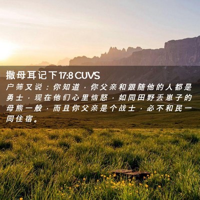 Picture 02 - 撒 母 耳 记 下 17:8 CUVS - 户 筛 又 说 ： 你 知 道 ， 你 父 亲 - Bible Verse Picture