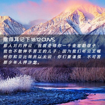 Picture 02 - 撒 母 耳 记 下 18:12 CUVS - 那 人 对 约 押 说 ： 我 就 是 得 你 - Bible Verse Picture