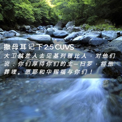 Picture 02 - 撒 母 耳 记 下 2:5 CUVS - 大 卫 就 差 人 去 见 基 列 雅 比 人 - Bible Verse Picture