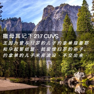 Picture 02 - 撒 母 耳 记 下 21:7 CUVS - 王 因 为 曾 与 扫 罗 的 儿 子 约 拿 - Bible Verse Picture