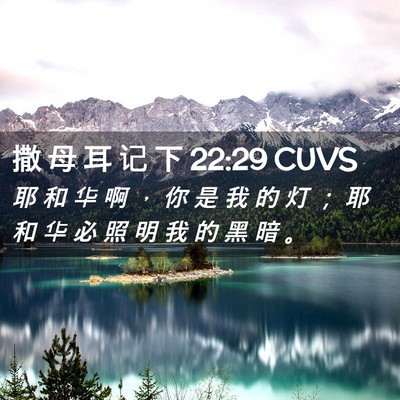 Picture 02 - 撒 母 耳 记 下 22:29 CUVS - 耶 和 华 啊 ， 你 是 我 的 灯 ； 耶 - Bible Verse Picture