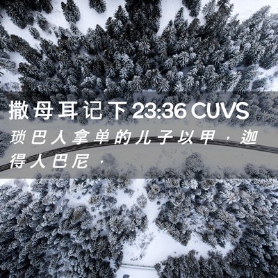 Picture 02 - 撒 母 耳 记 下 23:36 CUVS - 琐 巴 人 拿 单 的 儿 子 以 甲 ， 迦 - Bible Verse Picture