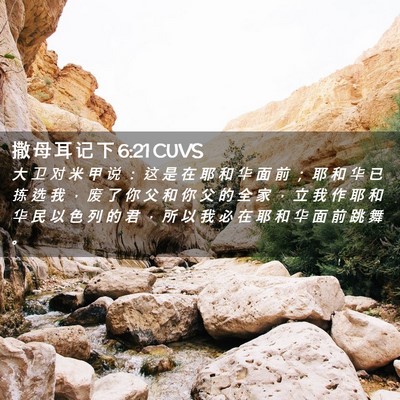 Picture 02 - 撒 母 耳 记 下 6:21 CUVS - 大 卫 对 米 甲 说 ： 这 是 在 耶 和 - Bible Verse Picture