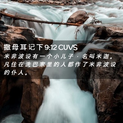 Picture 02 - 撒 母 耳 记 下 9:12 CUVS - 米 非 波 设 有 一 个 小 儿 子 ， 名 - Bible Verse Picture