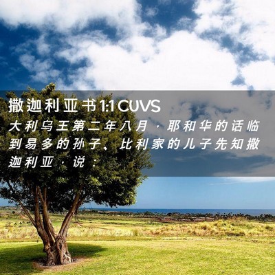 Picture 02 - 撒 迦 利 亚 书 1:1 CUVS - 大 利 乌 王 第 二 年 八 月 ， 耶 和 - Bible Verse Picture