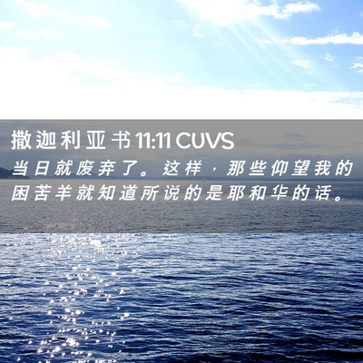 Picture 02 - 撒 迦 利 亚 书 11:11 CUVS - 当 日 就 废 弃 了 。 这 样 ， 那 些 - Bible Verse Picture