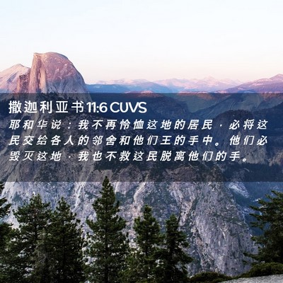 Picture 02 - 撒 迦 利 亚 书 11:6 CUVS - 耶 和 华 说 ： 我 不 再 怜 恤 这 地 - Bible Verse Picture