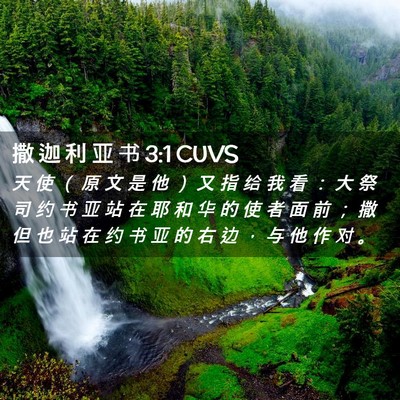 Picture 02 - 撒 迦 利 亚 书 3:1 CUVS - 天 使 （ 原 文 是 他 ） 又 指 给 我 - Bible Verse Picture