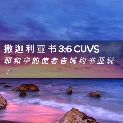 Picture 02 - 撒 迦 利 亚 书 3:6 CUVS - 耶 和 华 的 使 者 告 诫 约 书 亚 说 - Bible Verse Picture