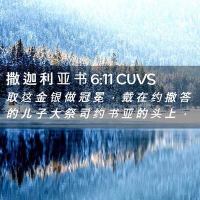 Picture 02 - 撒 迦 利 亚 书 6:11 CUVS - 取 这 金 银 做 冠 冕 ， 戴 在 约 撒 - Bible Verse Picture